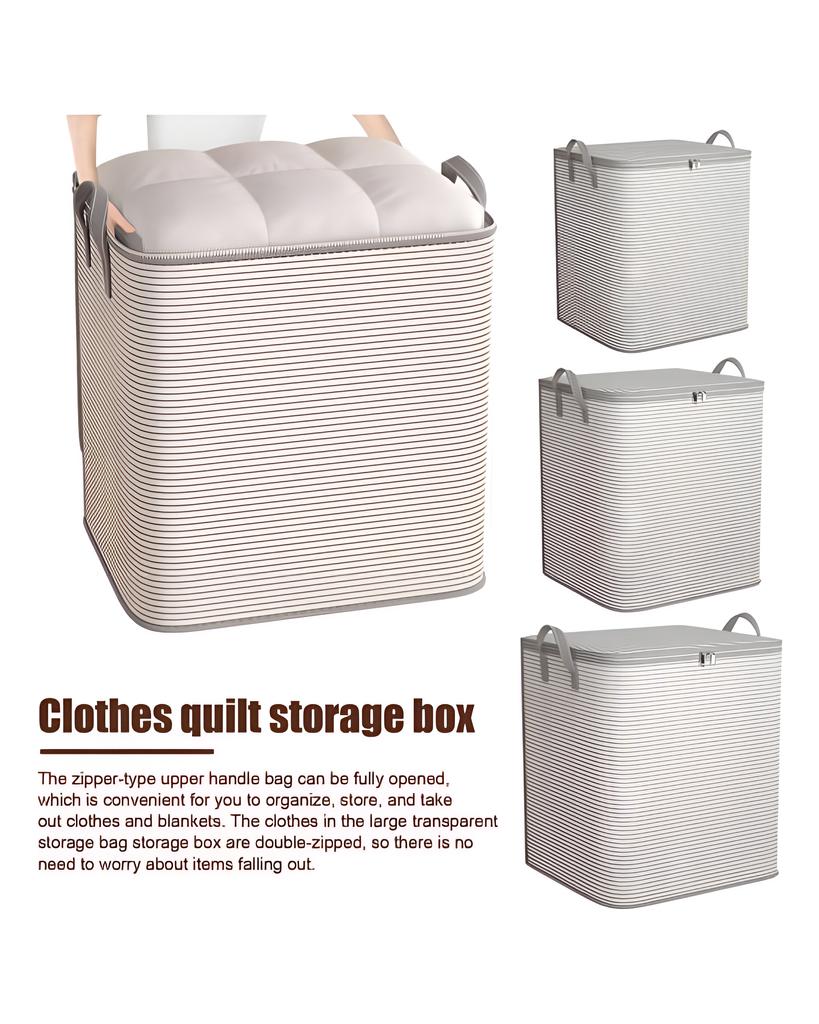 Large Capacity Clothes Storage Basket with Reinforced Handles Zipper Closure Waterproof Extra Large Storage Bag Clothes Tote Bag