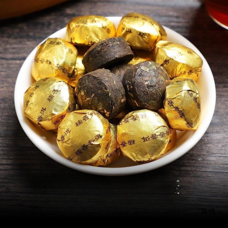 Yunnan Sticky Rice Scented Pu-erh Tuo Cha Ripe Mini Tea Cakes Loose Leaf Bulk