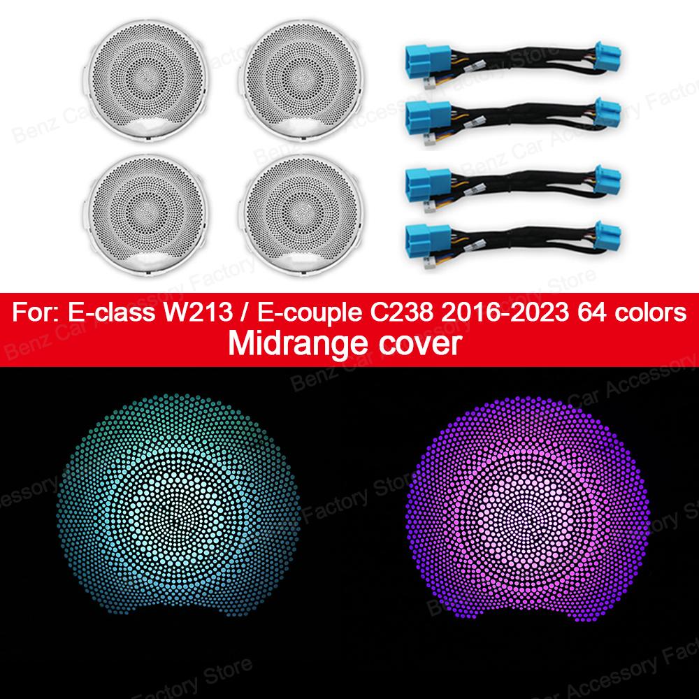 2025 Hot Racing Grills 64 Colors LED Air Vents 3D Rotating Tweeter Speaker For Mercedes Benz W213 E-Class Coupe AMG E43 E53 E250