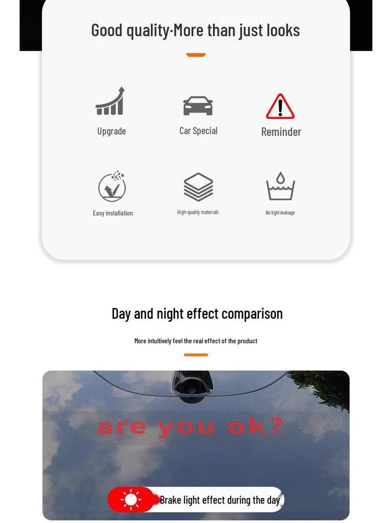 Xiaomi SU7 Brake Light Projection Board Tail Light Sticker for Personalized Modification