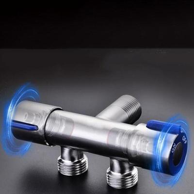 Household Practical Three-way Angle Valve Faucet Double Handle Double Control Single Cold Multi-function Faucet Diverter