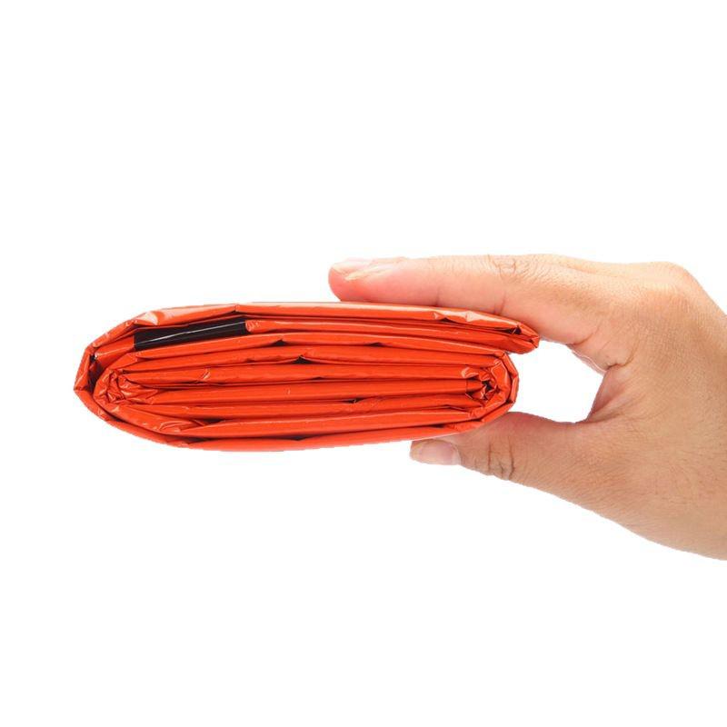 PE Aluminum Emergency Sleeping Bag: Orange Outdoor First Aid & Disaster Relief