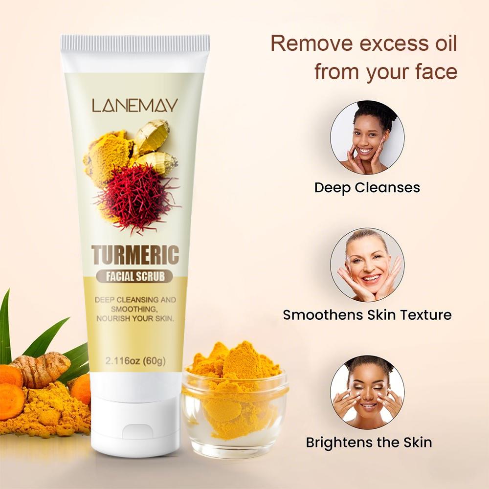 60g Turmeric Face Wash-Nourish and Moisturize the facial skin-Cleaning skin pores and Brightening skin