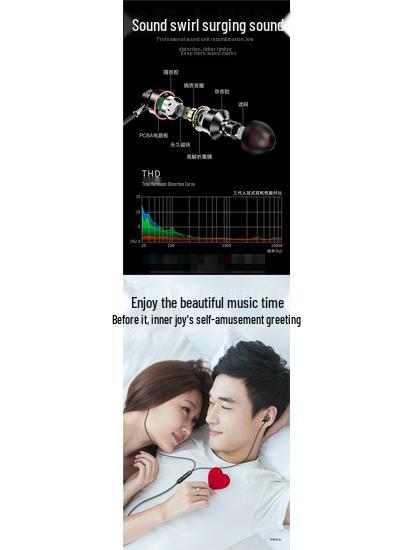 In-Ear Wired Earphones with Heavy Bass and High-Quality Subwoofer, Compatible with Round and Flat Hole Devices