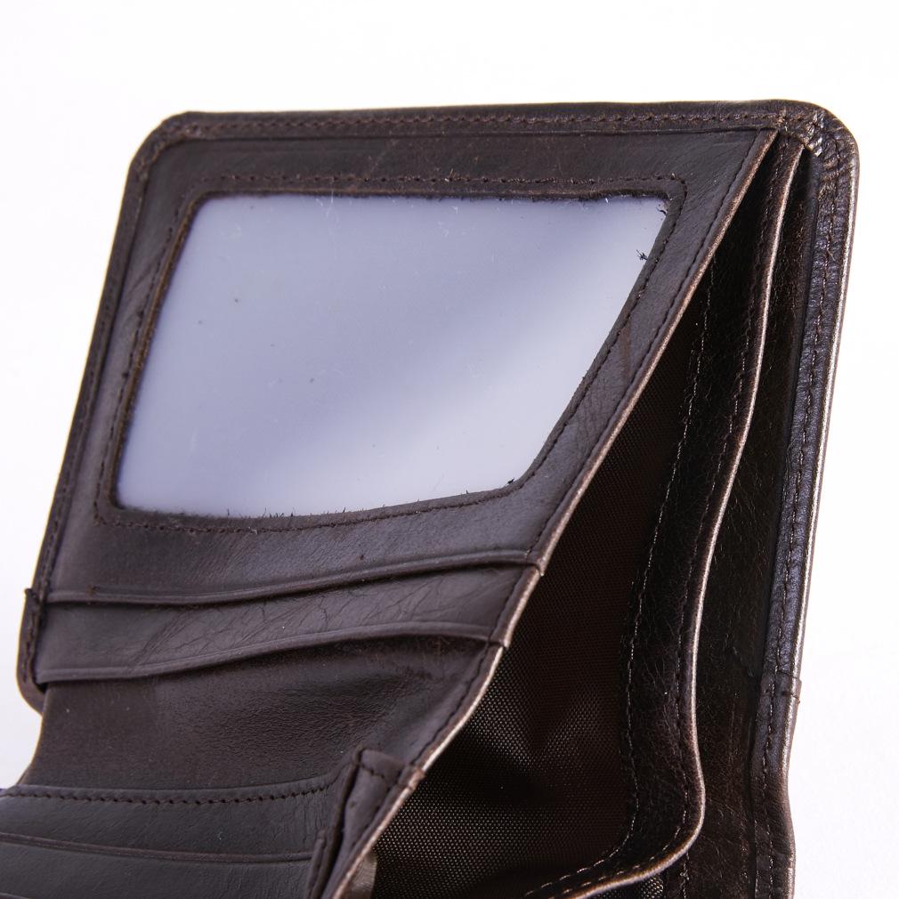 Men's Cow Leather Wallet Money Pockets Credit/ID Cards Holder Purse 2 Colors