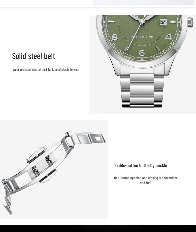 ORSGA Men's Fashion Waterproof Business Quartz Watch with Calendar