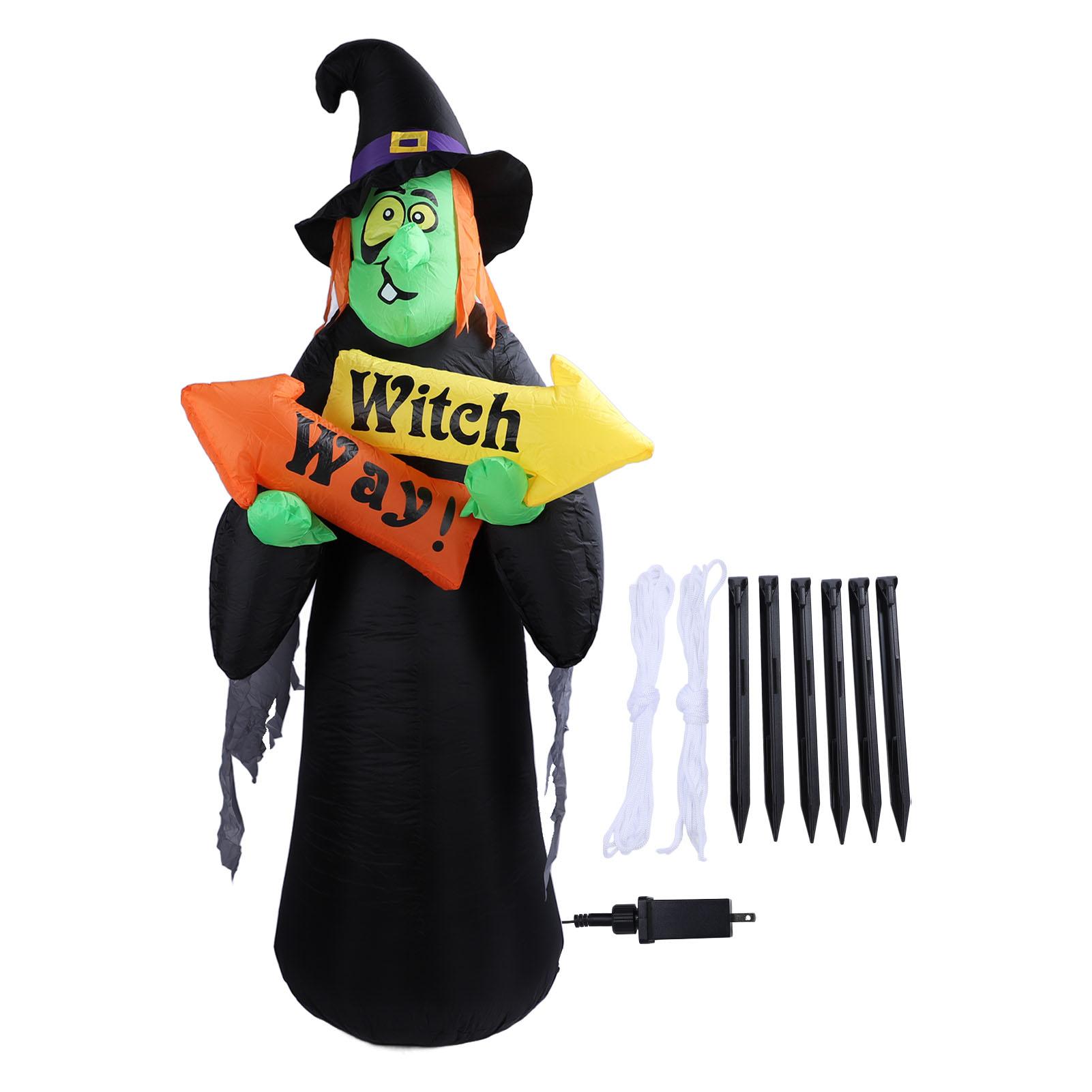 

4.4 фута Хэллоуин надувной ведьма украшения праздник взорвать освещенный двор ведьма газон декор для