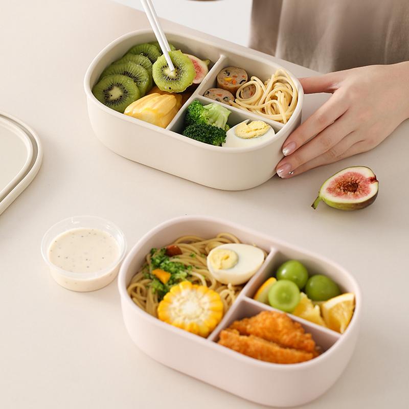 Leak Proof Lunch Box Divided Sealed Lunch Container 900ml Lightweight Portable Snack Box Multipurpose Lunch Organizer For School