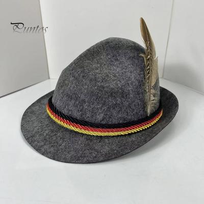 Top Hat Oktoberfest Fedora Retro Bavarian Style Unisex Cap with Feather And Rope Decor Holiday 1920s Themed Parties Cosplay Events Hat