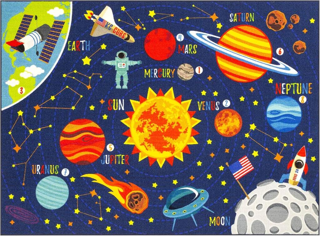 Children's Educational Interactive Crawling Carpet Letters Number Learning Mat Modern Home Decor Anti-Slip Rugs for Living Room