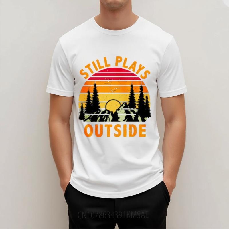 Solid Color Unisex Oneck T Shirt Casual Still Plays Outside Sunset Forest Scene Minimalist For Unisexs Male Tshirt Brand