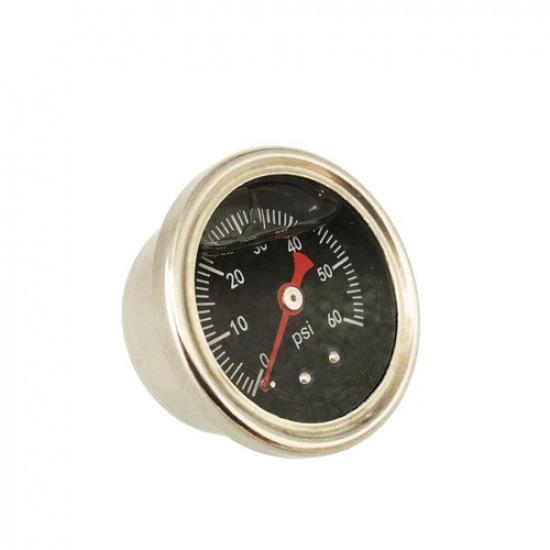 Universal 0-60PSI Oil Pressure Gauge Fuel Pressure Gauge 1/8"NPT Glycerin Liquid