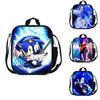Sonic Hedgehog Lunch Box Bag Stylish Shoulder Bag For Kids Adults Large Capacity Travel Bag