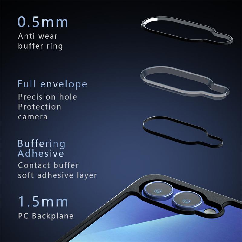 Translucent Matte Phone Case For Samsung Galaxy Z Flip 7 Matte PC Back Cover For Samsung Z Flip 7 Case For Samsung Z Flip 7 Case
