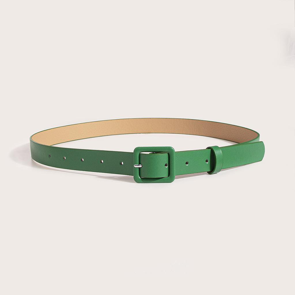 New Women's Simple and All-match Skirt Imitation Leather PU Clothing Belt Pin Clothing Clothing Square Clothing Belt