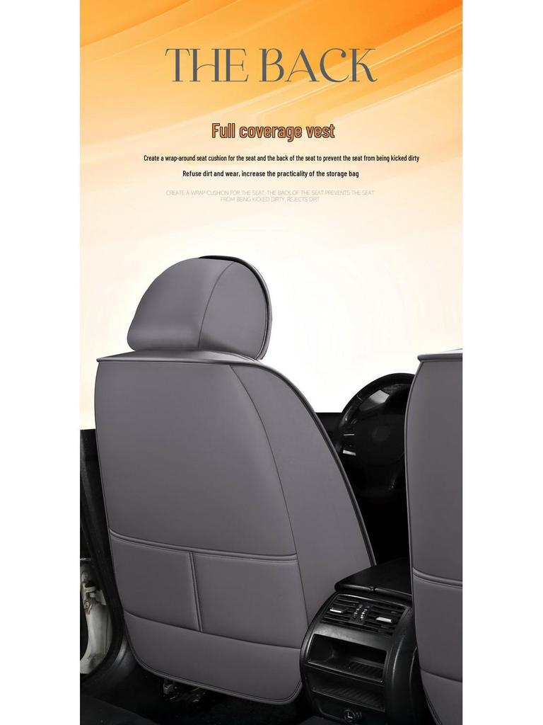 Universal Full Leather Car Seat Cover for Civic, Bora, Lavida, Sagitar - All Season, Full Wrap Cushion