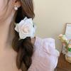 Super fairy fabric rose flower hairpin fairy wind sweet simple grab clip hair accessories fashion versatile niche headgear girl