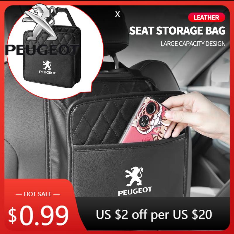 Αυτοκόλλητο Αυτοκινήτου Οργανωτής Πίσω Καθίσματος Αυτοκινήτου Προστατευτικό Κρεμαστή Αδιάβροχη Τσάντα Αποθήκευσης Για Peugeot 407 508 2008 5008 307 308 3008 206 207