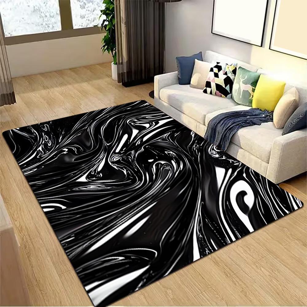 Marble Texture Background Pattern Decoration,Carpet,Living Room,Bedroom, Non-slip,Square rug