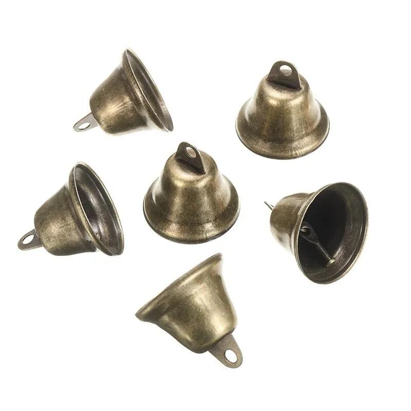 4pcs/10pcs 38mm Brass Christmas Decoration Jingle Bells Pet Pendants Hanging for Festival Party Making Wind Chimes Decorations