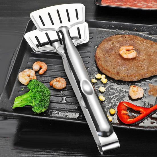 Kitchen Food BBQ Non-stick Tongs Baking Cooking Clamp Bread Steak Clip Tool