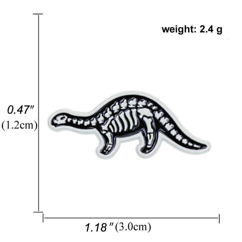 Anime Dinosaur Lapel Pin: Japanese & Korean Style Enamel Brooch for Men's Fashion