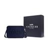 Coach Charter Crossbody 24 Logo Zip Closure Leather Shoulder Bag Medium Men Shoulder Bag Dark-Blue CV931-DEB