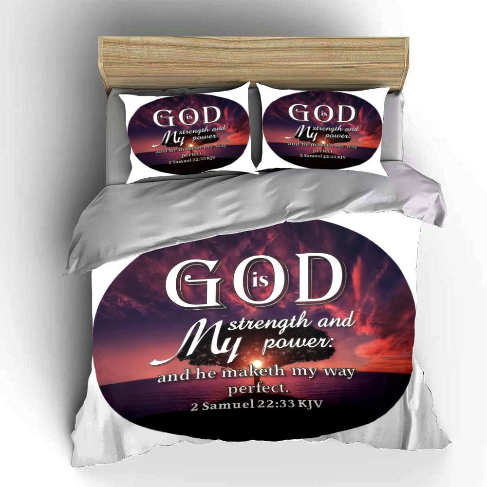 Inspirational Religious Set For Reflection Kid'S And Adults' Bedroom Decor, Exquisite Three-Piece Bedding Set Gift