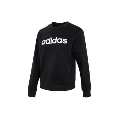 adidas Felpa Casual Girocollo Manica Lunga Stampa Lettere Color Block Donna Top Nero JJ0427