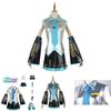 Hatsune Miku Vocaloid Pu Cosplay Top Kleid Krawatten Set für Weihnachtsshow