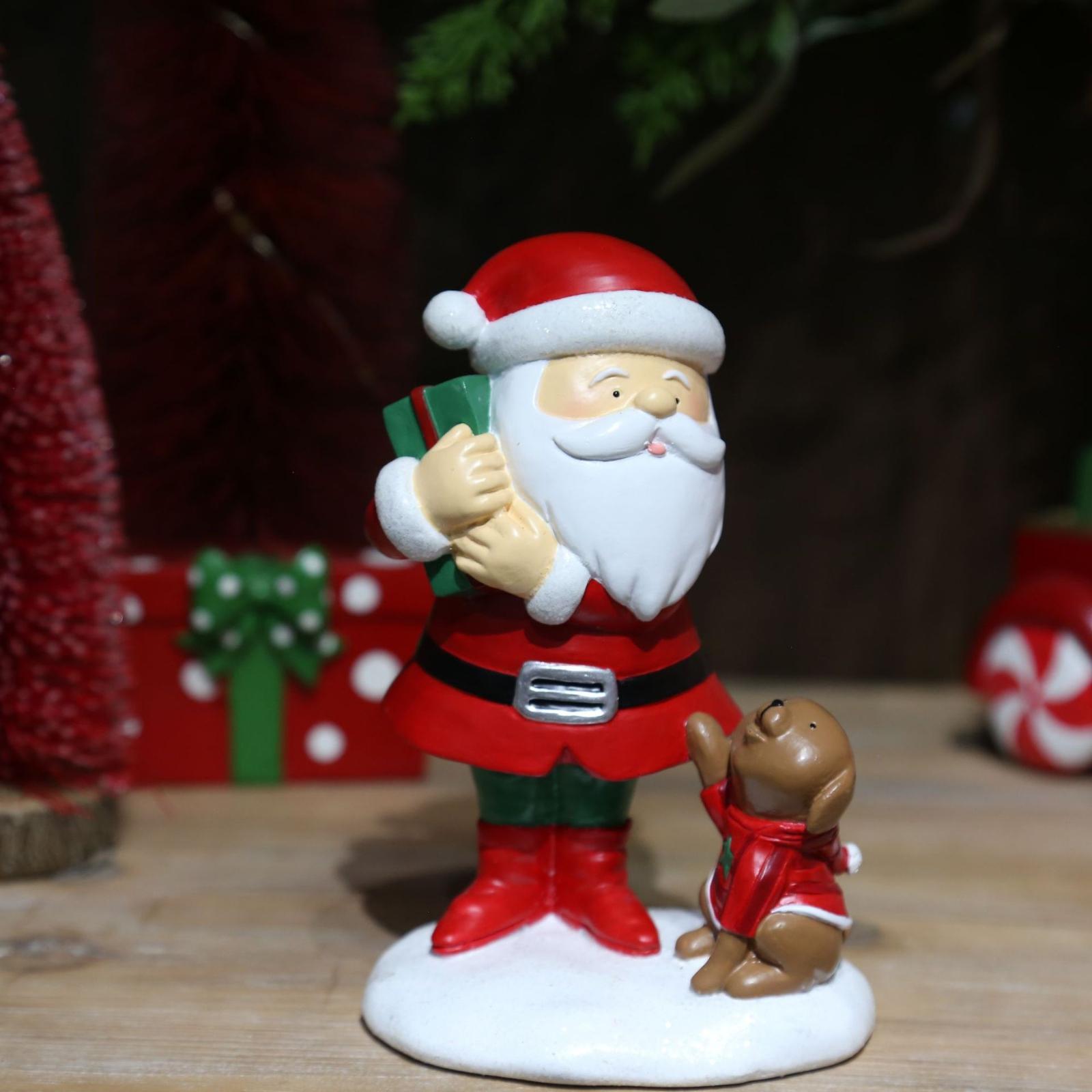 

Christmas Decoration Resin Simulation Red And Pet Dogs And Cats Standing Gift Ornaments One Size