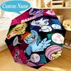 Custom Name Rainbow Unicorn Umbrella Folding Umbrella, Automatic Umbrella 8-Frame for Travel, Casual Lightweight Birthday Christmas Gift