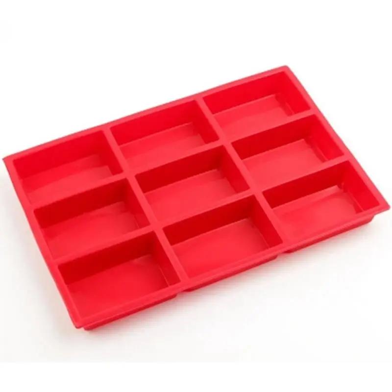

Силиконовая форма для кексов брауни, хлеба, буханки, противень, формы для выпечки, торты, антипригарные, многоразовые, для сыра, конфет, мыла, шоколада, инструменты красный