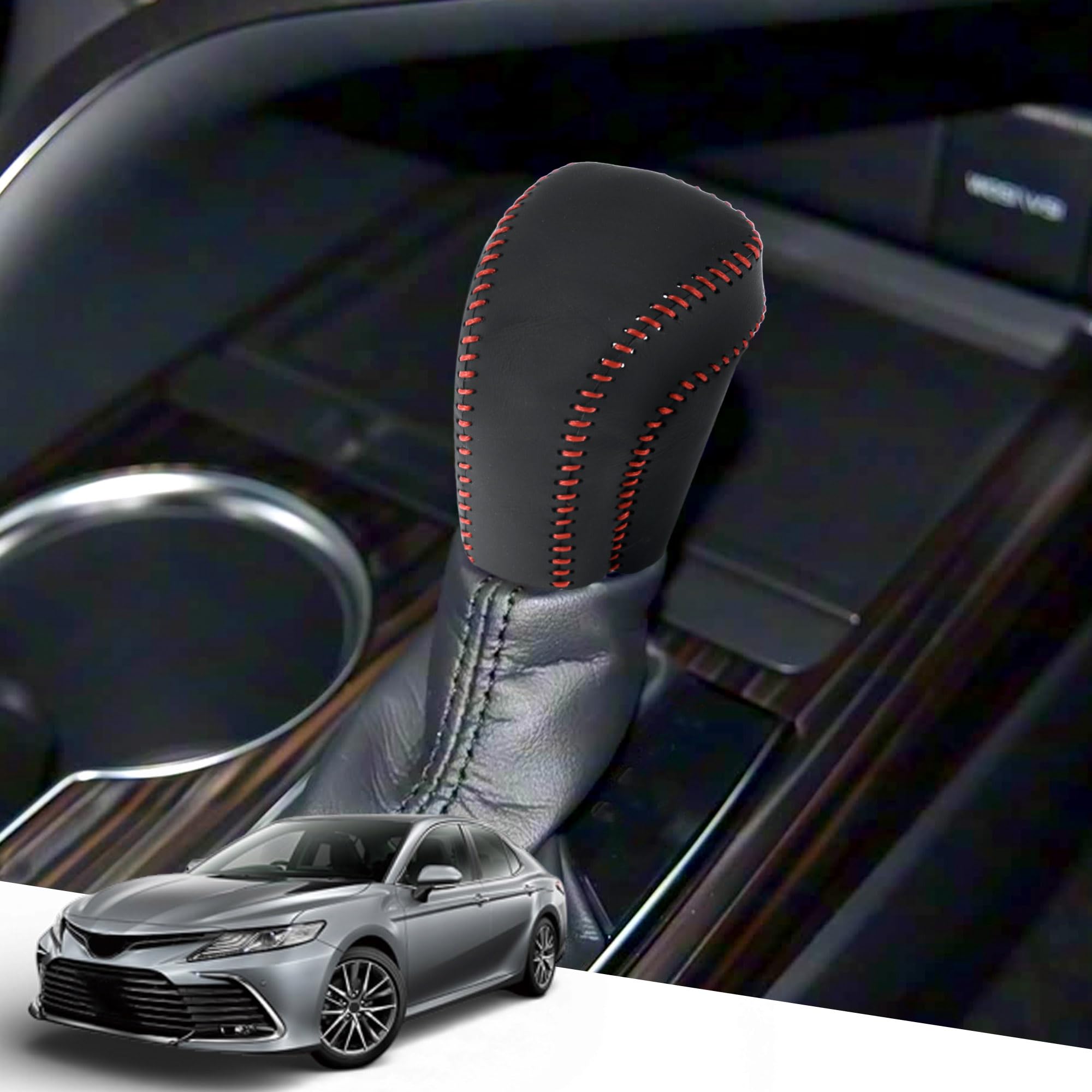 

FUELHOOD Compatible with Toyota, Camry XV70 Series, Shift Knob Cover, Camry XV70 series красный