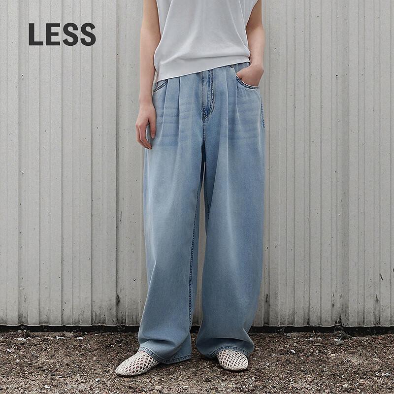 LESS 2025 Summer Cotton Wide-Leg Jeans M