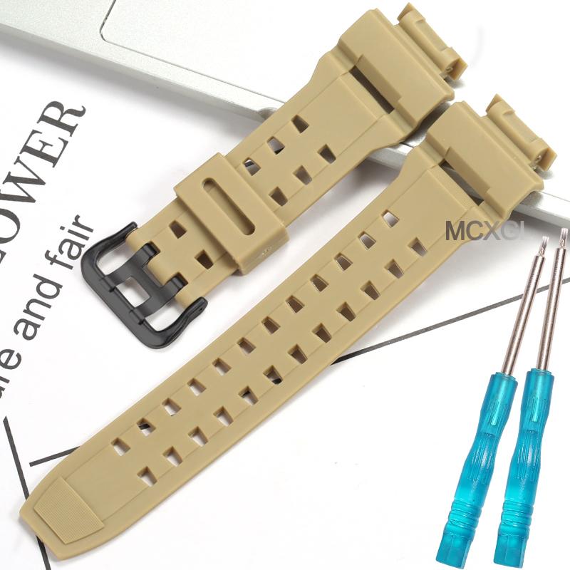 Pryskyřičný řemínek k hodinkám pro Casio GW9100 GW9200 Pánský TPU pásek Sportovní vodotěsné řemínky Camouflage doplňky
