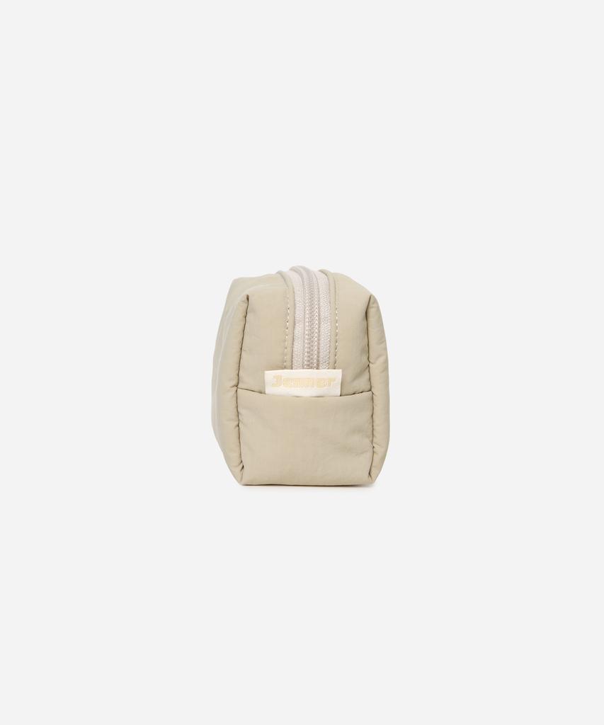 Jenner Small Cube Recycled Nylon Pouch [Beige]
