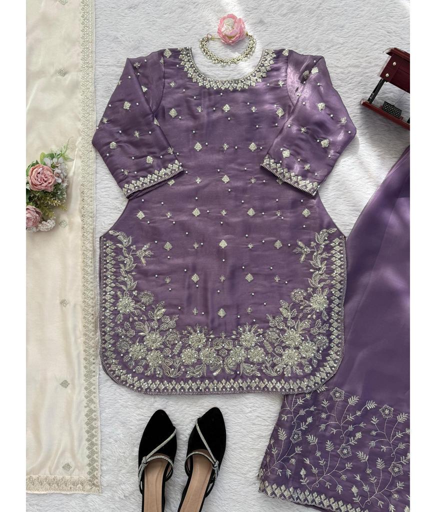 Beautiful Designer Palzoo Set Elegant Ethnic Wear Women Salwar Kameez Bollywood Pakistani Suit