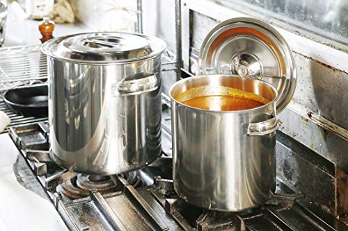 EBM 18-8 Kitchen Pot/Stock Pot, 20cm, with Handle, Silver