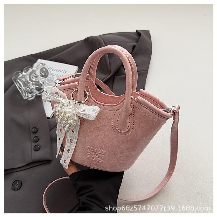 Premium Handbag Bag Women's 2025 New Fashion Versatile Foreign Style Bucket Bag Casual Simple Women's Messenger Bag