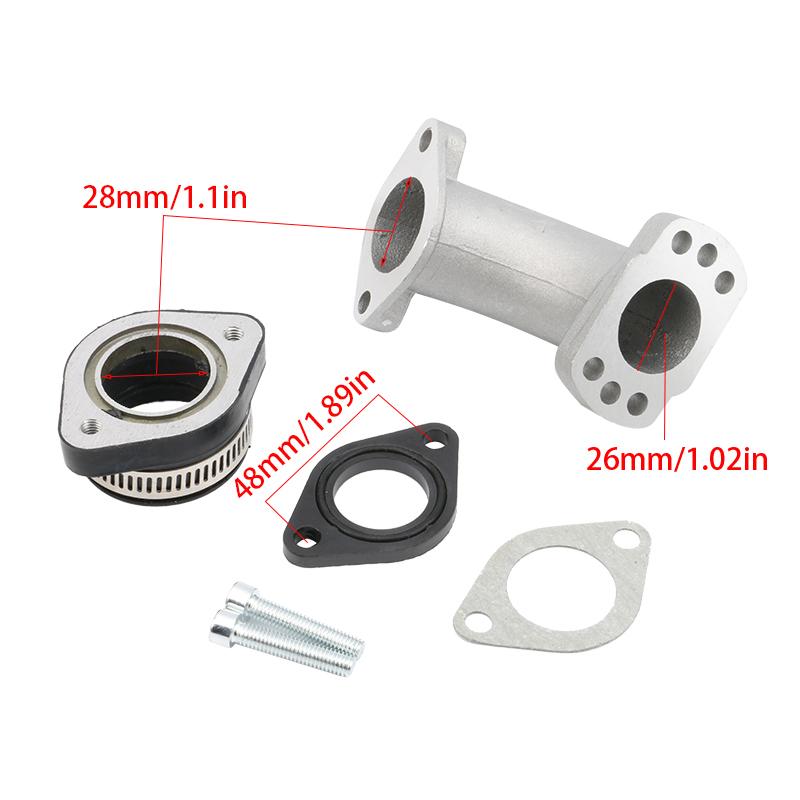 Motorcycle Intake Manifold Dirt Pit Bike Carburetor Rubber Mainfold Adapter Inlet Intake Pipe Kits For VM22 PZ19 PZ26 YX125