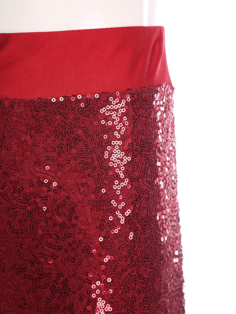 Womens Glittery Sequin Jazz Dance Pants Flared Design Elastic High Waist Rhinestone Decor Bell Bottom Trousers