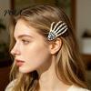 2Pcs Gothic Dark Style Hairpins, Hair Pins for Bangs, Skeleton Hand Bone Hair Clips for Halloween Cosplay Photography Props