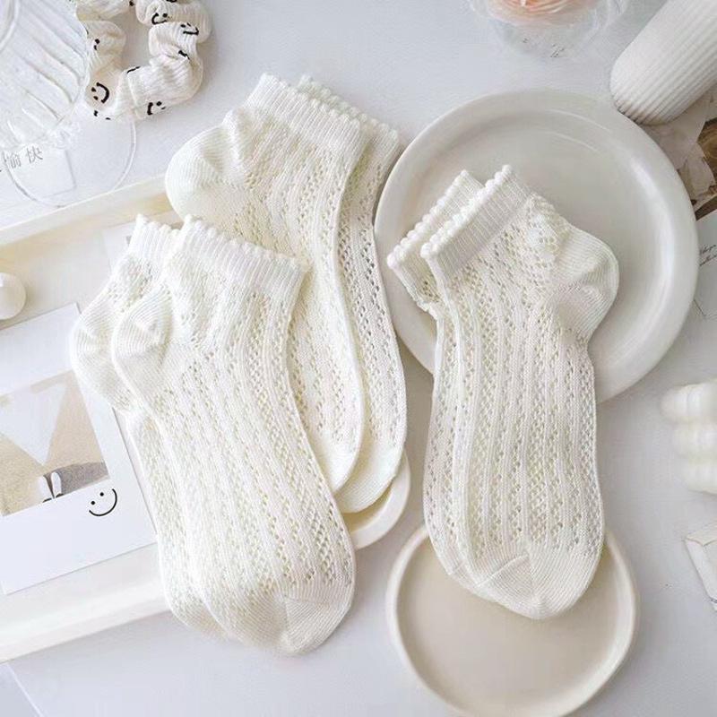 5 paia Calzini Estivi da donna sottili Calzini sportivi in rete deodoranti traspiranti calzini bassi Assorbenti Calzini alla moda ispirati al femminile Set