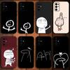 Funny Man Middle Finger Phone Case For Samsung S24,S21,S22,S23,S30,Ultra,S20,Plus,Fe,Lite,Note,10,9,5G Black Soft Cover