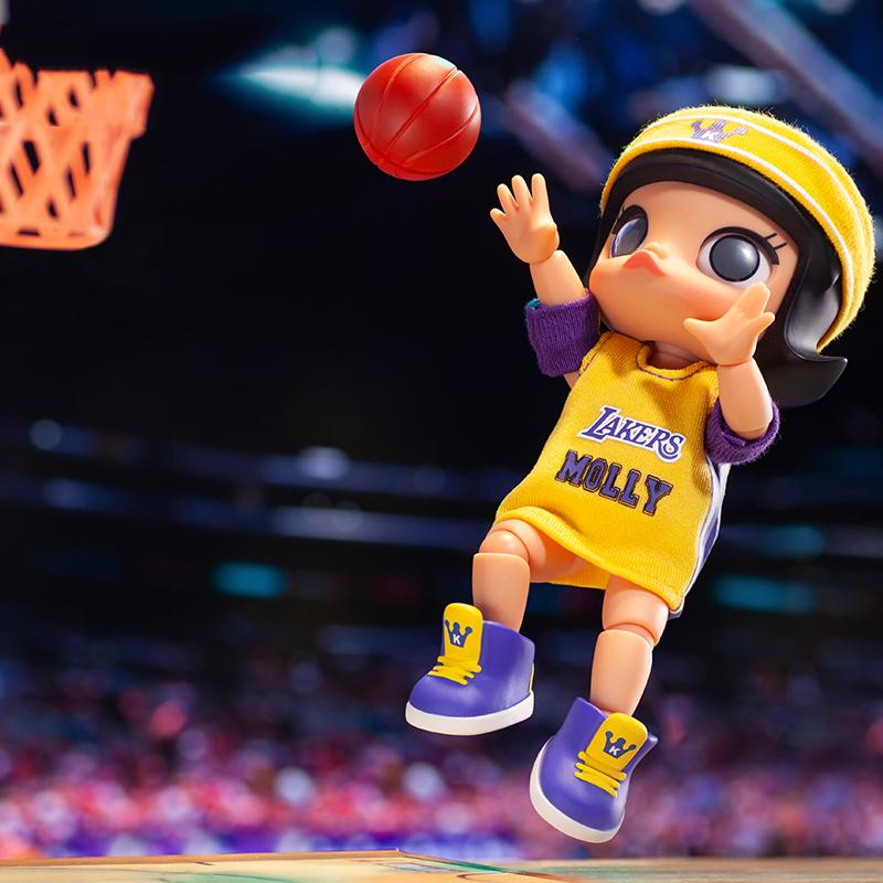 New POP MART MOLLY NBA BJD Action Doll Trendy Figures 14cm PPMT-2201-0067