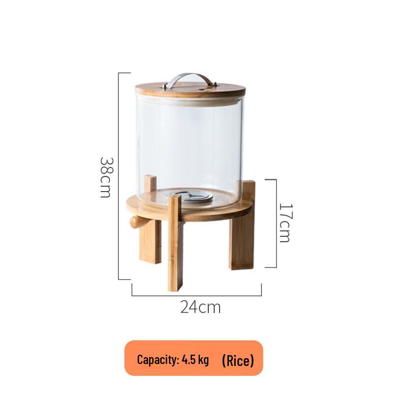 Qianxing High Borosilicate Glass Rice Dispenser with Valve