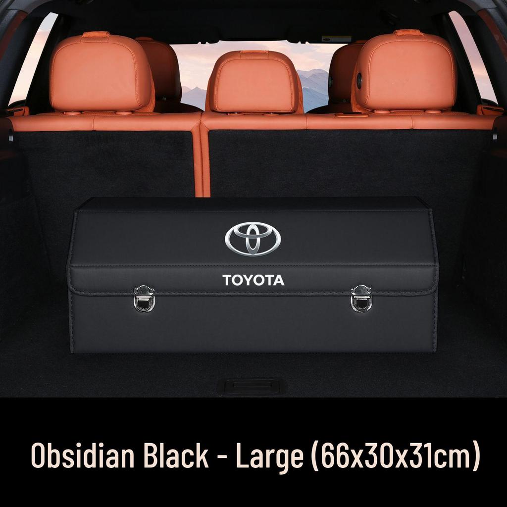 Fits in the trunks of Toyota Land Cruiser, Highlander, and Corolla.