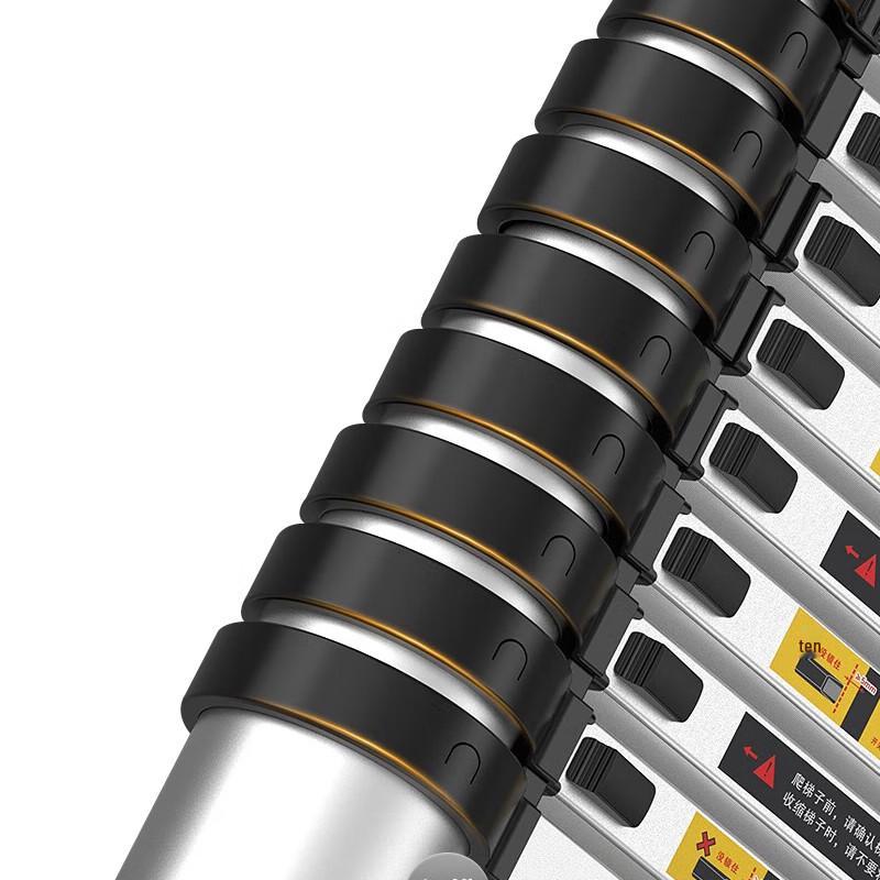 Heavy-Duty Aluminum Telescopic A-Frame Ladder with Wide Steps