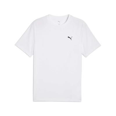 Moisture Wicking Simple Logo Design Casual Short Sleeve T-Shirt Men Tops White 687561-02